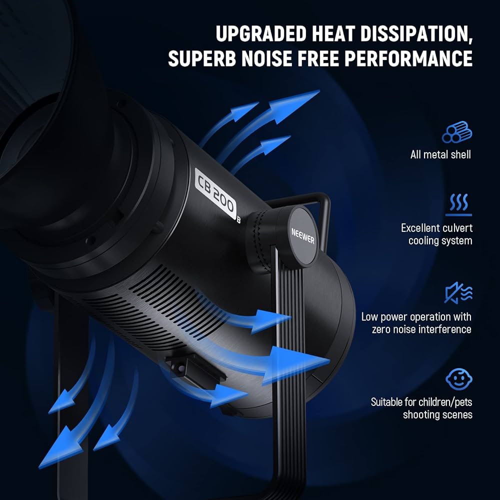 Amazon.com : NEEWER CB200B 210W LED Video Light with 2.4G